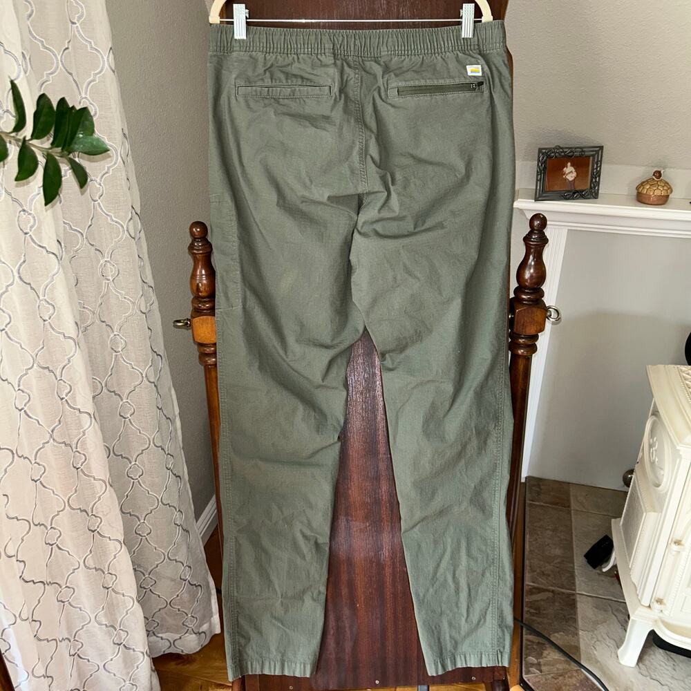 Vuori XL Ripstop Pants army green cotton ripstop Drawstring Casual - Picture 8 of 8